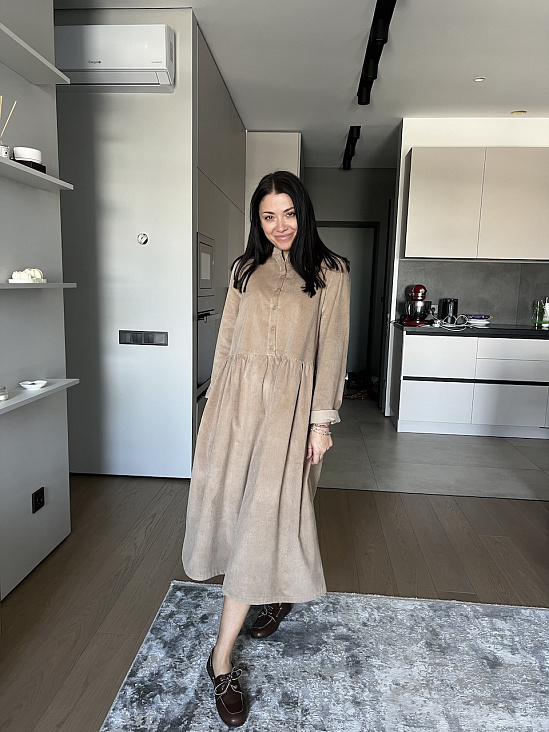 Ваниль - платье из итальянского вельвета