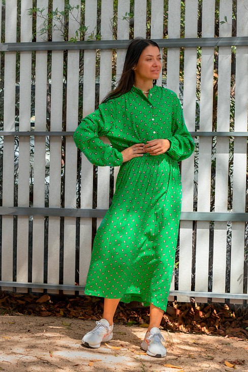 Ева - платье из вискозы с длинным рукавом