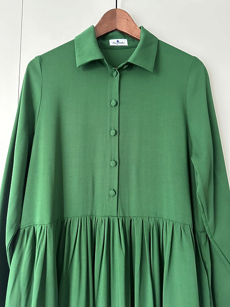 Грейс - зеленое платье из вискозы