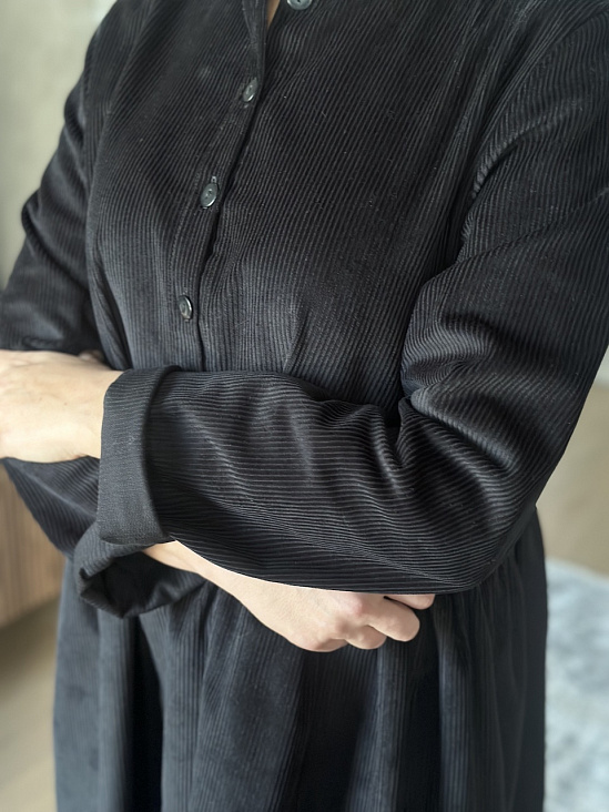 Платье из итальянского вельвета Оникс