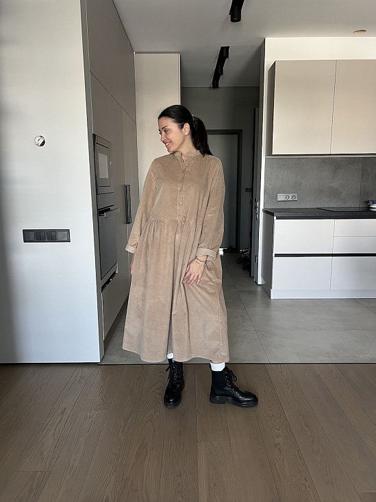 Ваниль - платье из итальянского вельвета